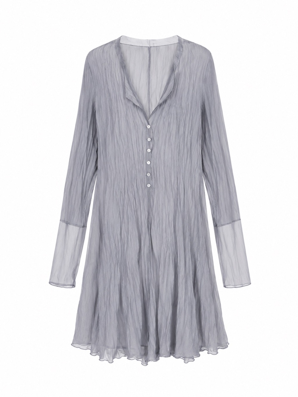 Murmur Mi Crinkled Sheer Long Sleeve Tunic Dress | Size M/L | Excellent